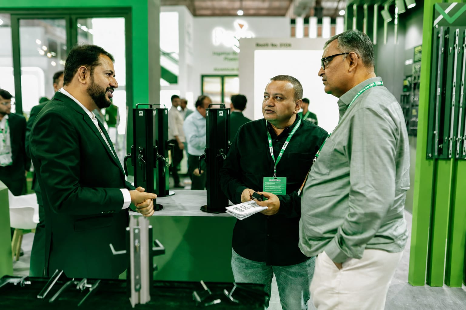Visitors networking at Zak Doors and Windows Expo